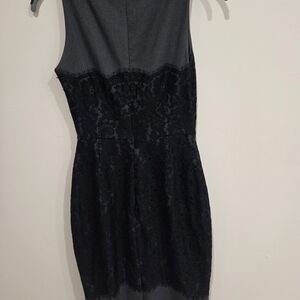 Banana Republic Charcoal and Black Lace Mini Dress
